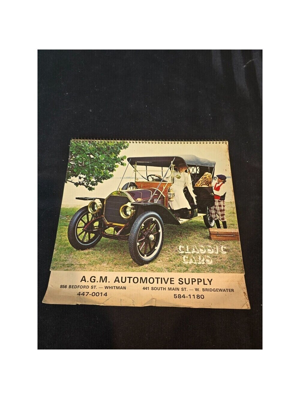VTG Classic Cars 1986 Advertising Wall Calendar No Writing - Auto Supply